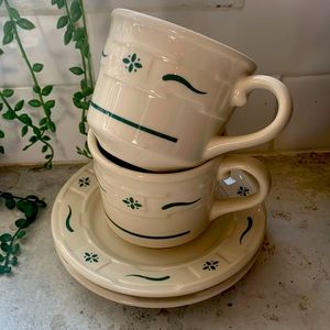 Longaberger tea/coffee cup and saucer pair